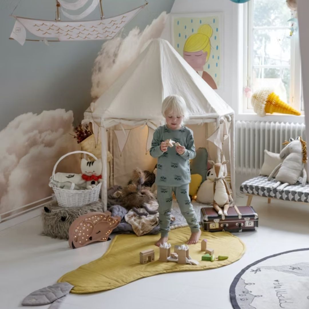 Kids Concept Paviljonki teltta luonnonvalkoinen