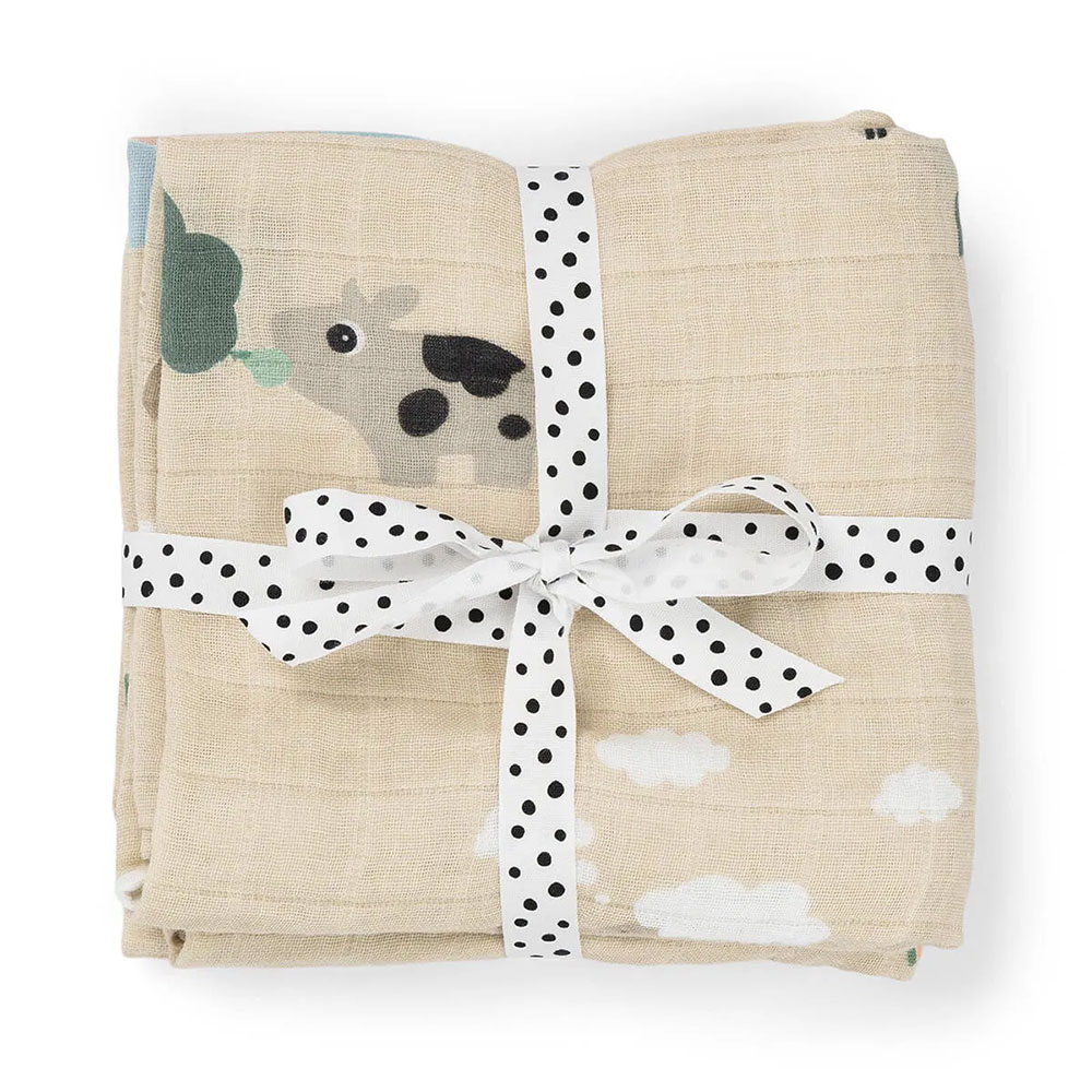 Done by Deer Musliinipeitto 2-pack Tiny farm Sand