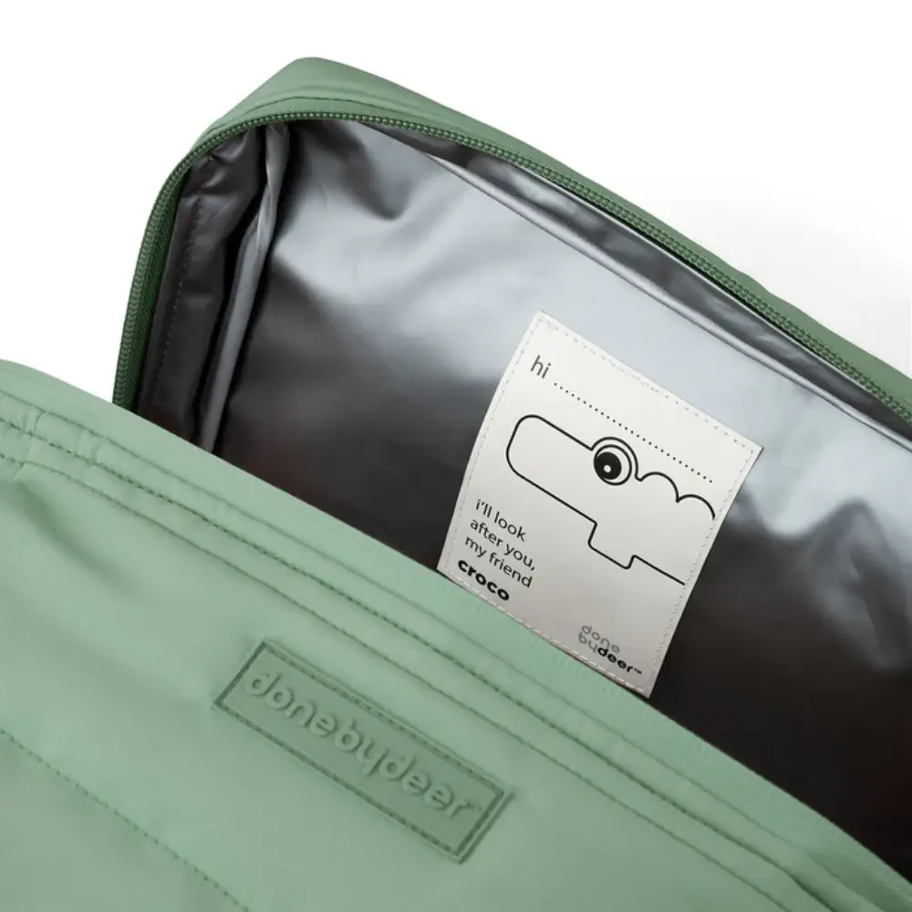 Done by Deer Quilted -liivi, eristetty, Croco Green