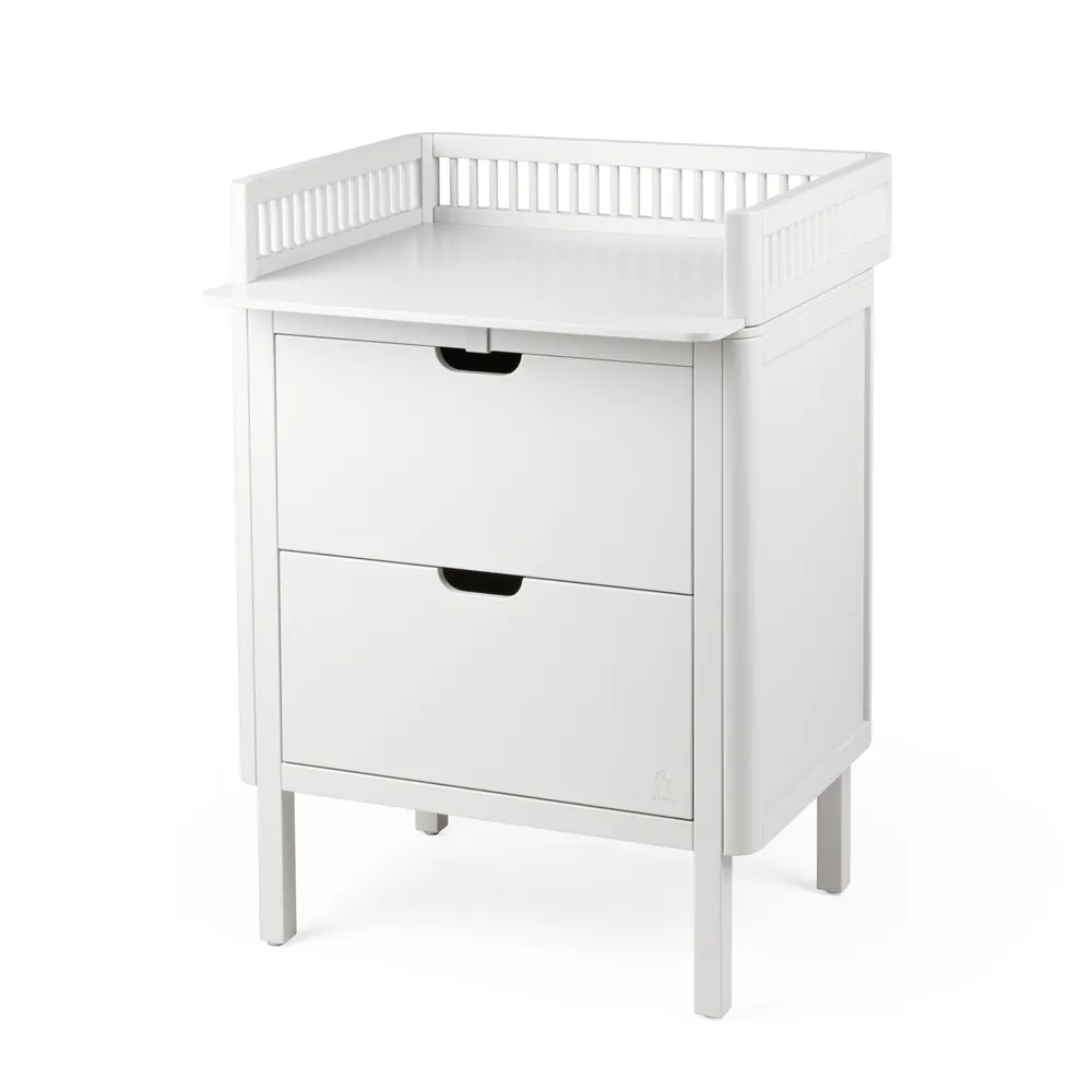 Sebra hoitopöytä laatikoilla, White