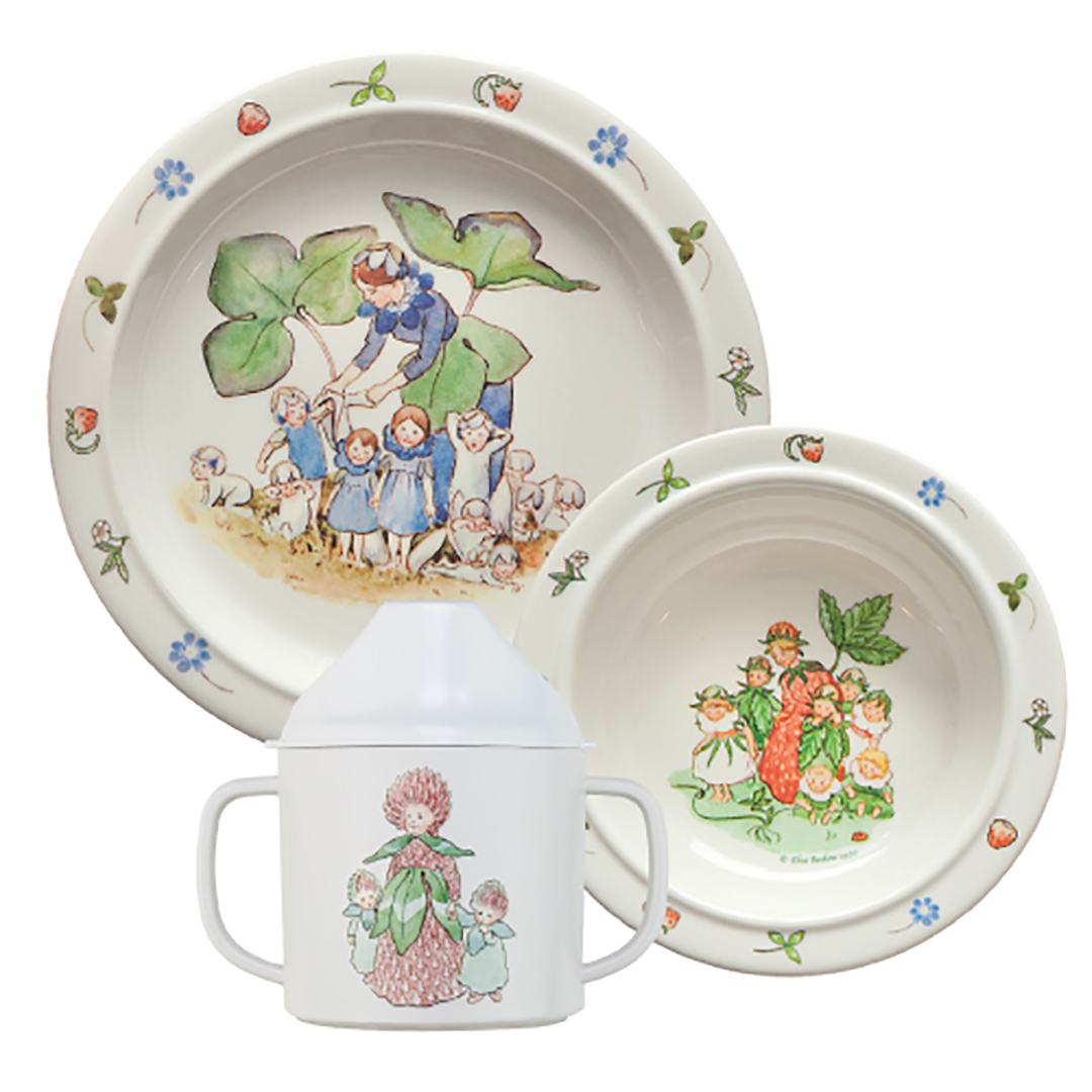 Rätt Start Elsa Beskow Flower Child, Lasten astiasto, 3 kpl