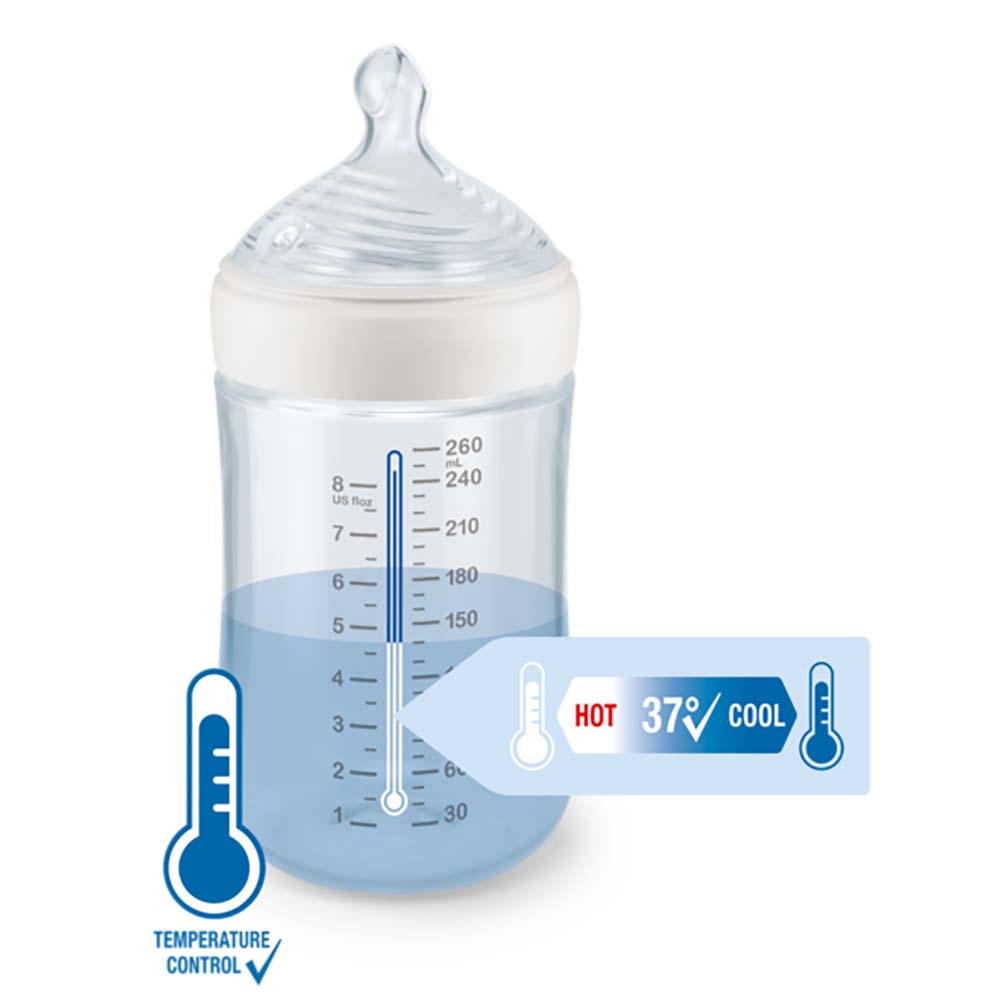 NUK Nature Sense tuttipullo 150ml Valkoinen