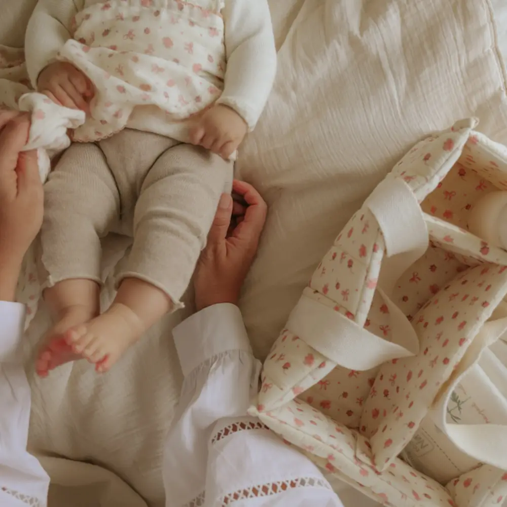 Elodie bambuinen musliinipeitto Petit River Rose, yksi koko