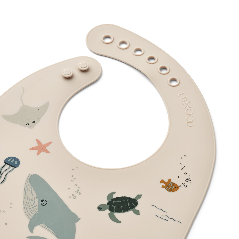 Liewood Tilda Printed Bib 2-Pack meriolento / Sandy 1032