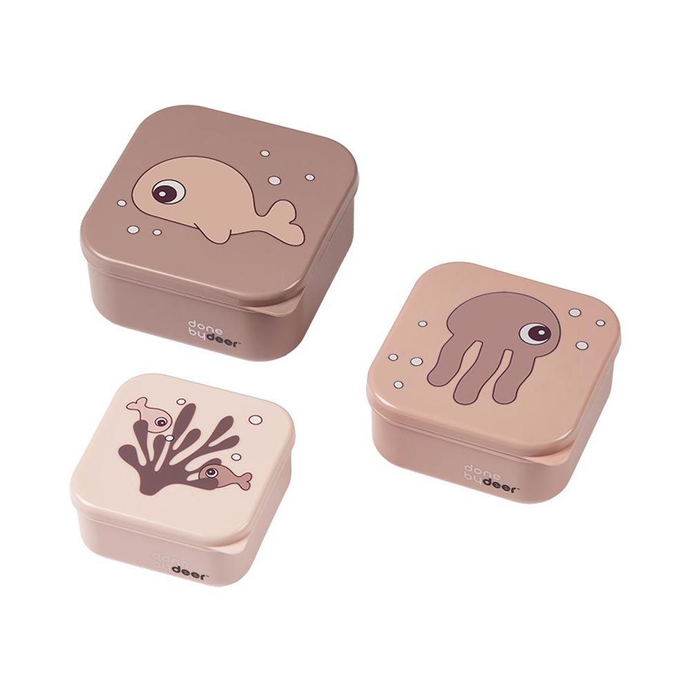 Done by Deer Snack box 3-pack Sea friends Powder (meren ystävät jauhe)