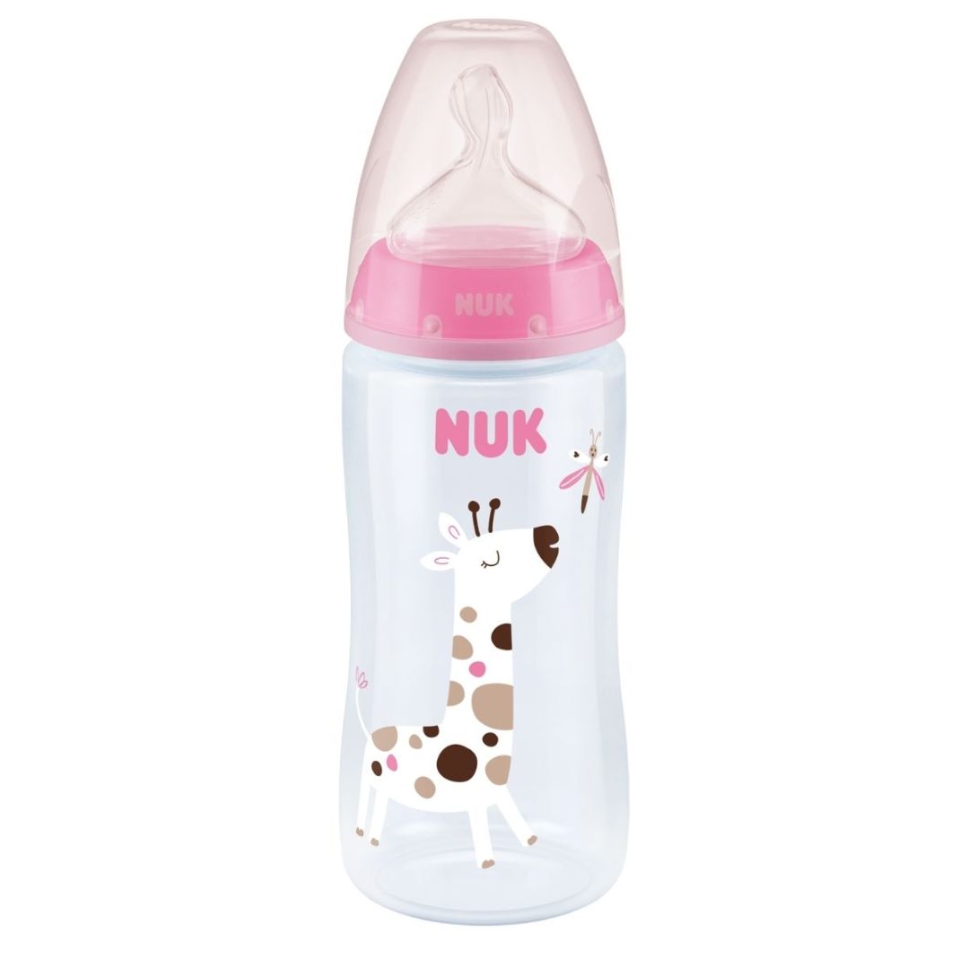 NUK First Choice+ Flow Control tuttipullo 300 ml Vaaleanpunainen
