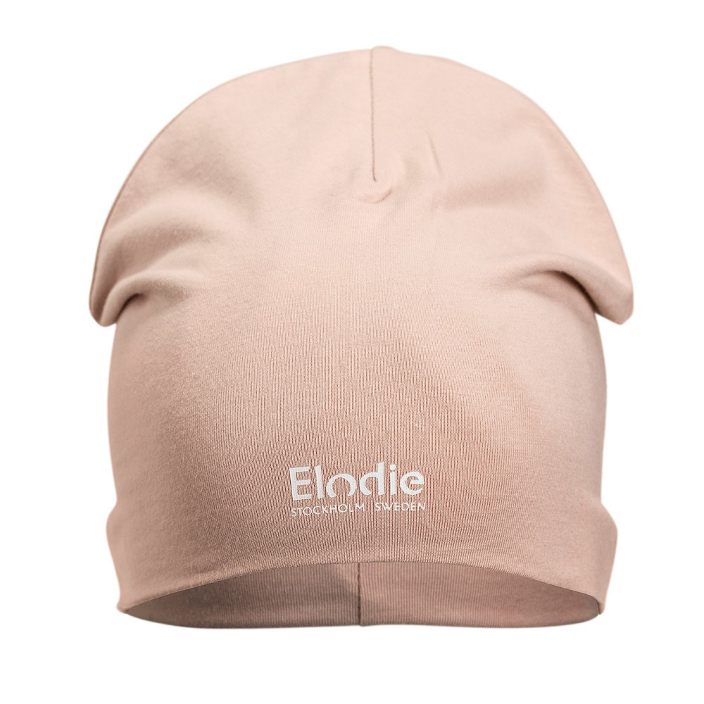 Elodie Cotton Hat Logo- Puuterivaaleanpunainen 0-6m