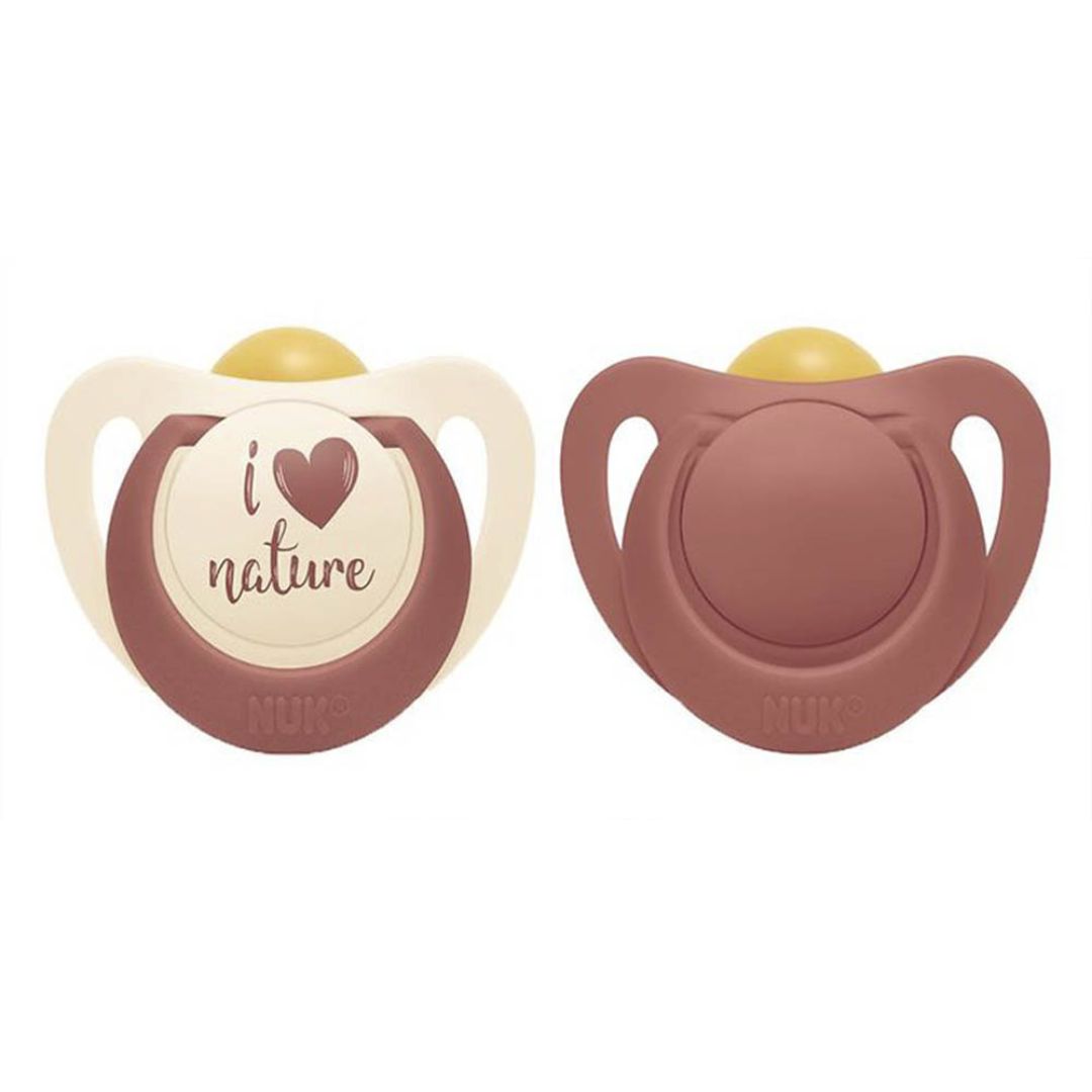 NUK for Nature -nukke lateksi 6-18m Punainen