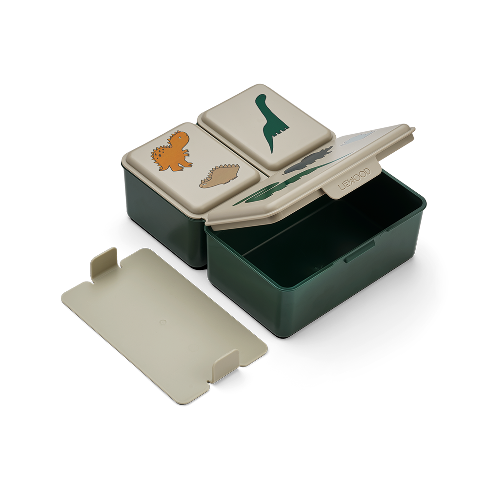 LIEWOOD Driss Lunchbox Dinosaurukset/vihreä