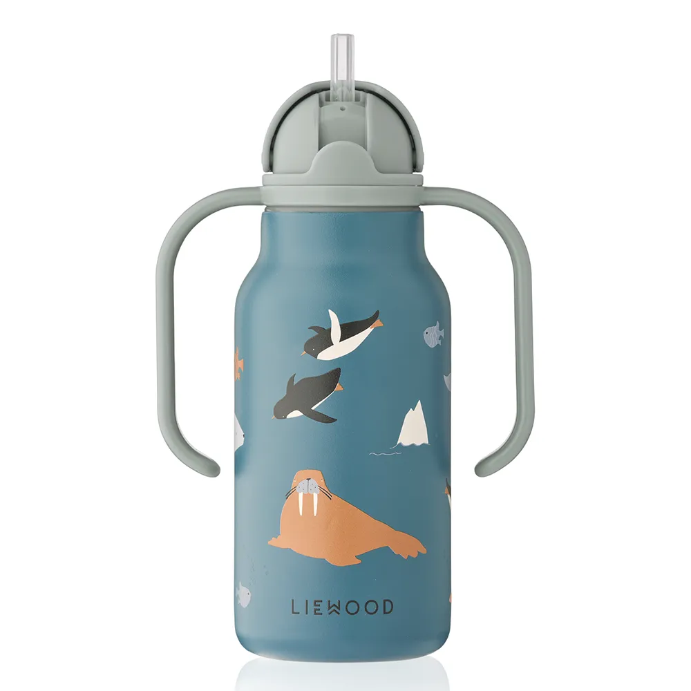 Liewood Kimmie vesipullo 250 ml Arctic Sea /  Ocean view
