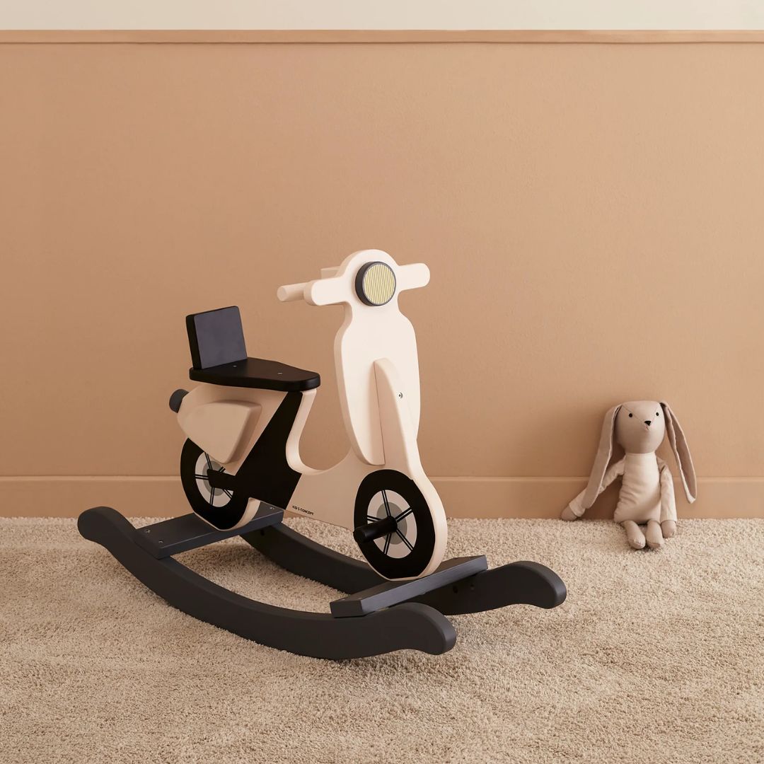 Kids Concept Keinuskootteri vaalea beige