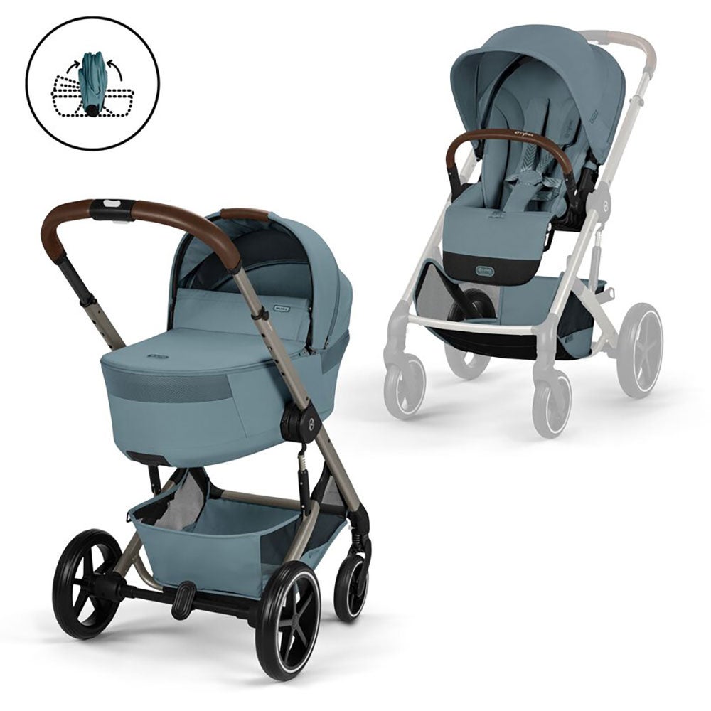 Cybex Balios S Lux TPE, sis. kokoontaitettavan vaunukopan Stormy Blue
