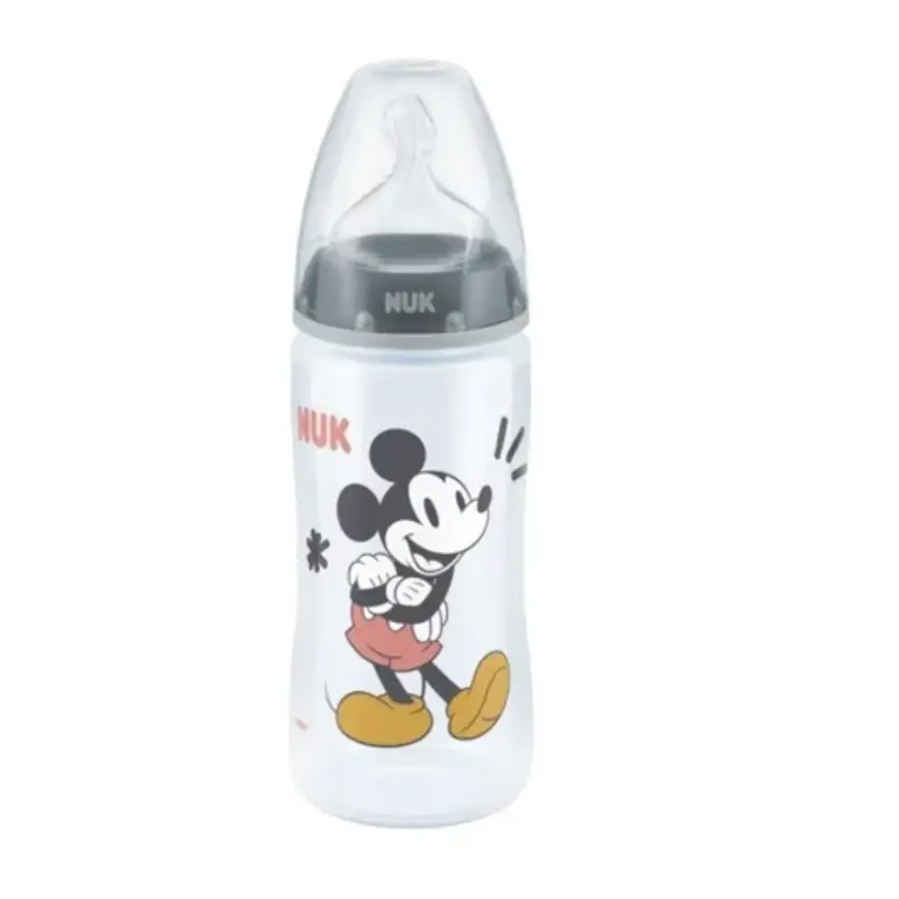 NUK First Choice+ tuttipullo - Mickey Grey 300 ml