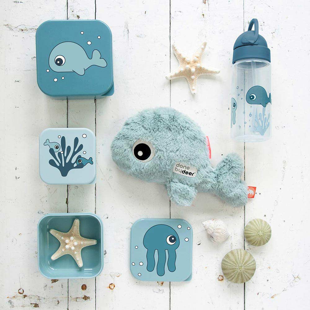 Done by Deer Välipalalaatikko 3-pack Sea friends Sininen