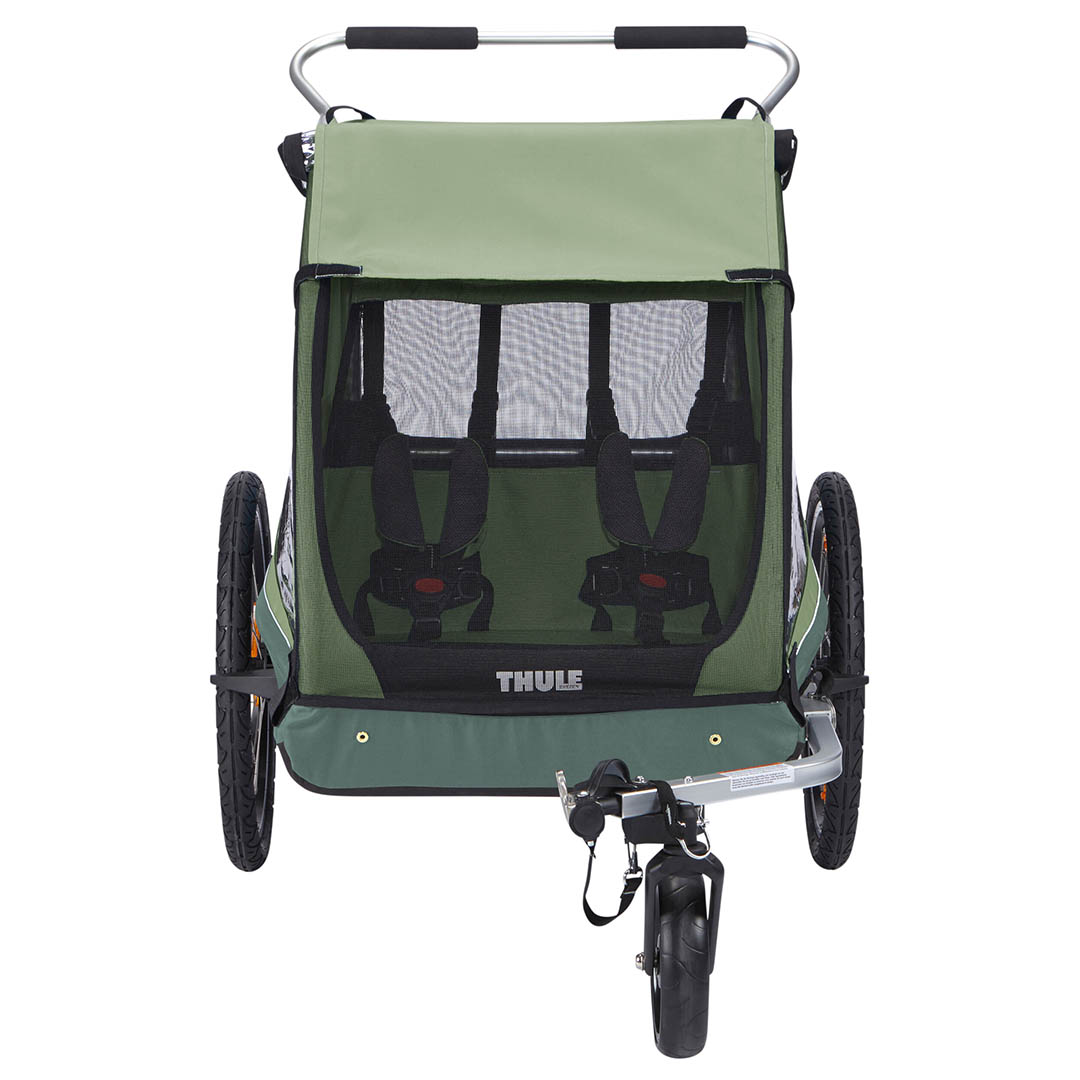 Thule Coaster 2 XT polkupyörän rattaat Mallard Green -vihreä