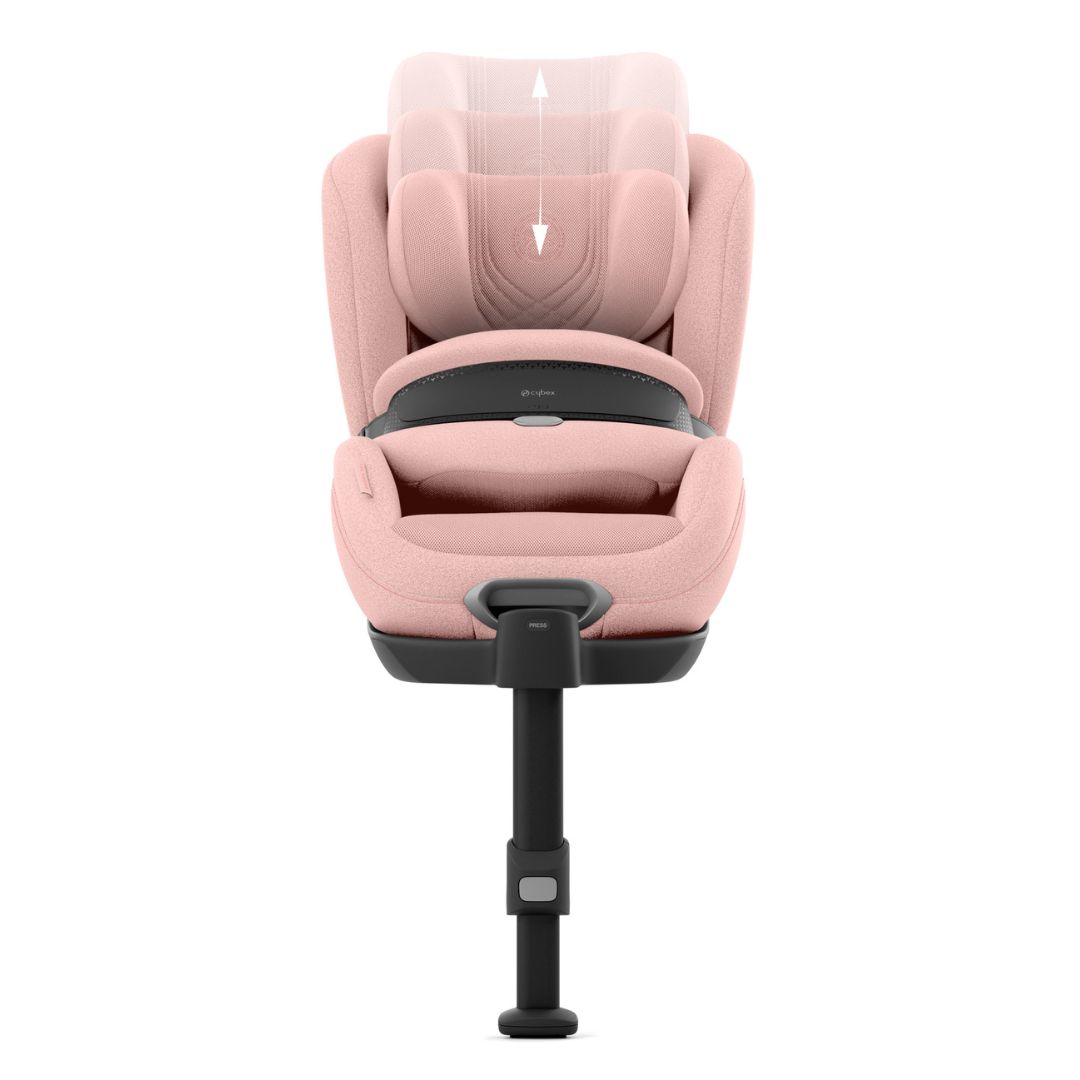 Cybex Anoris T2 -auton istuin ja turvatyyny i-size Plus Peach Pink (vaaleanpunainen)