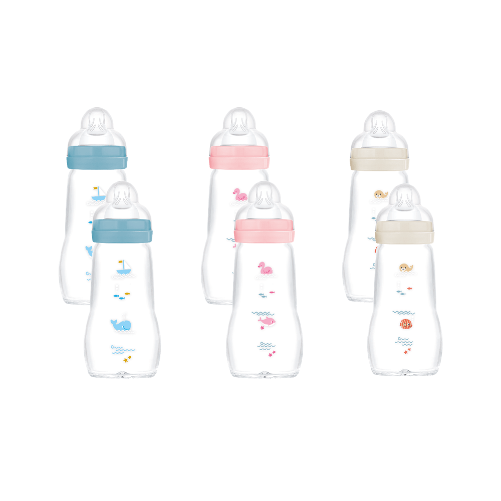 MAM Feel Good Lasipullo 260 ml 1kpl Sekalaiset värit