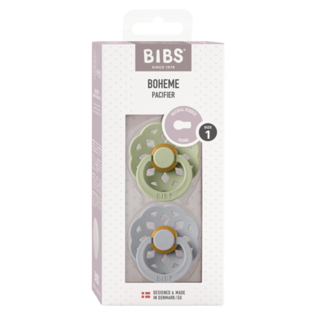 BIBS pöytäliina Boheme 2-pakkaus 0-6m Sage/Cloud / Pilvi
