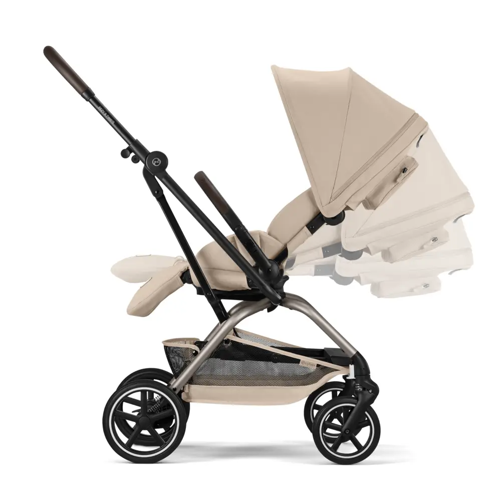 Cybex EEZY S TWIST -rattaat + 2 TPE-turvaistuinta, Almond Beige