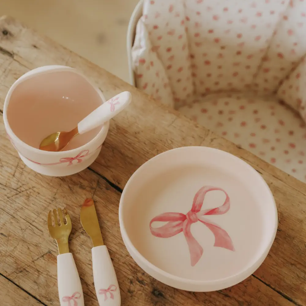 Elodie silikoninen kulhosetti Rosy Bow