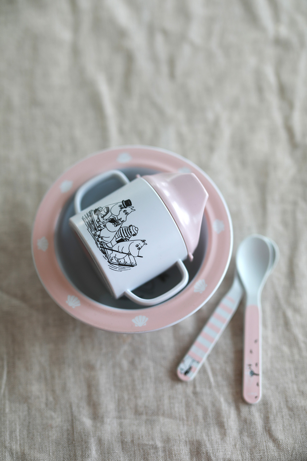 Rätt start Moomin Water & Bath, Lusikat, 2 kpl, pinkki